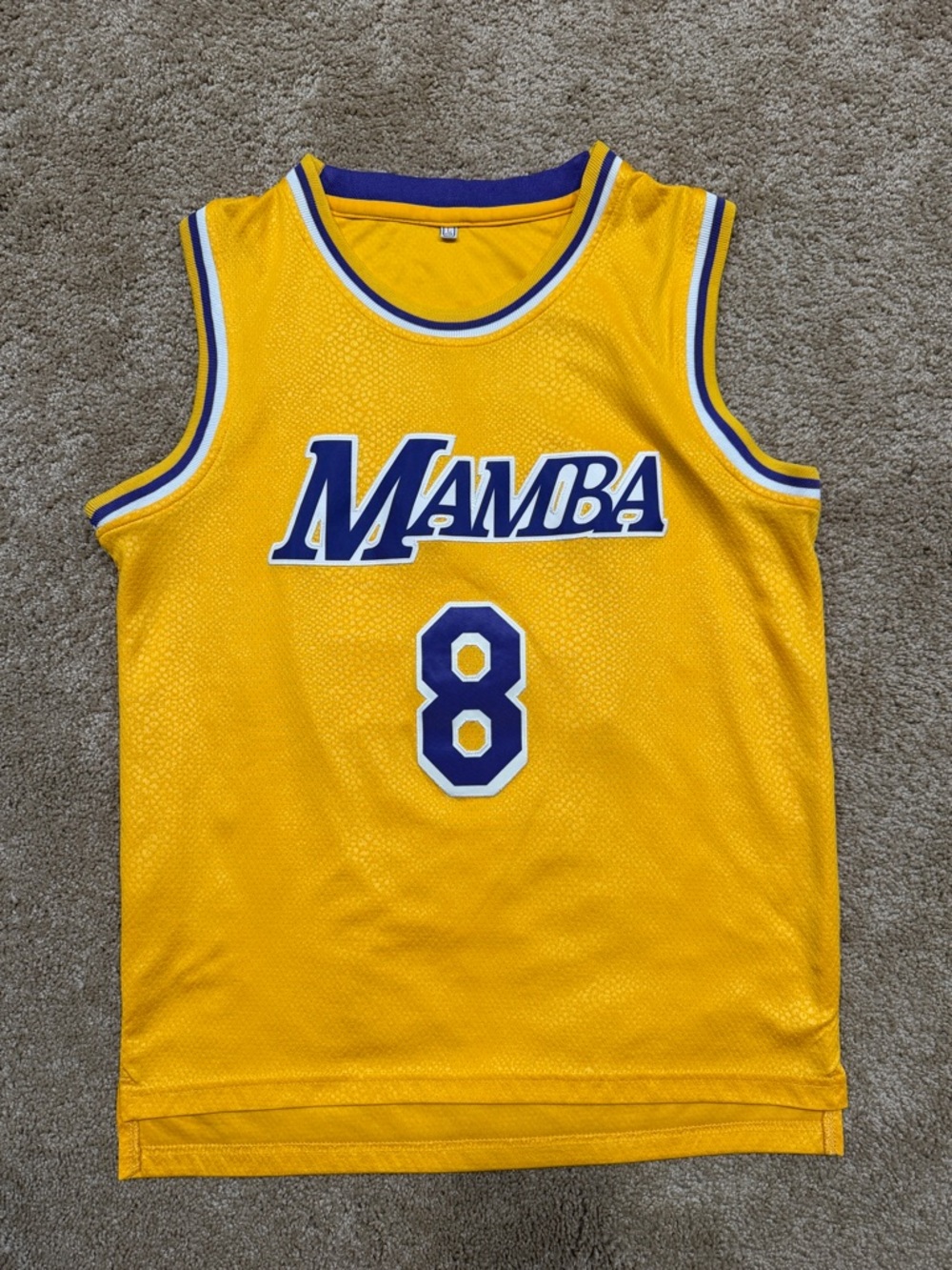 Mamba #8 Yellow Basketball Jersey